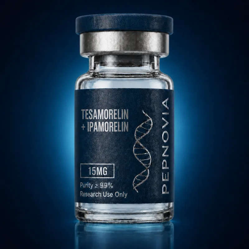 Tesamorelin 10mg + Ipamorelin 5mg research material